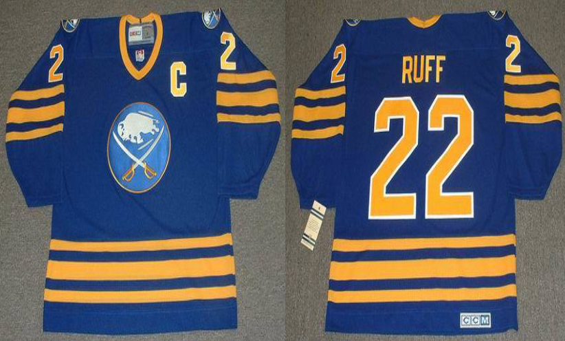 2019 Men Buffalo Sabres 22 Ruff blue CCM NHL jerseys